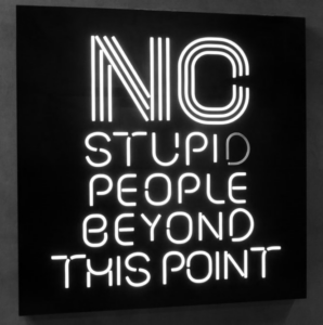 No stupid people beyond